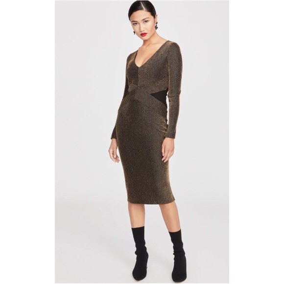 rachel roy gold dress